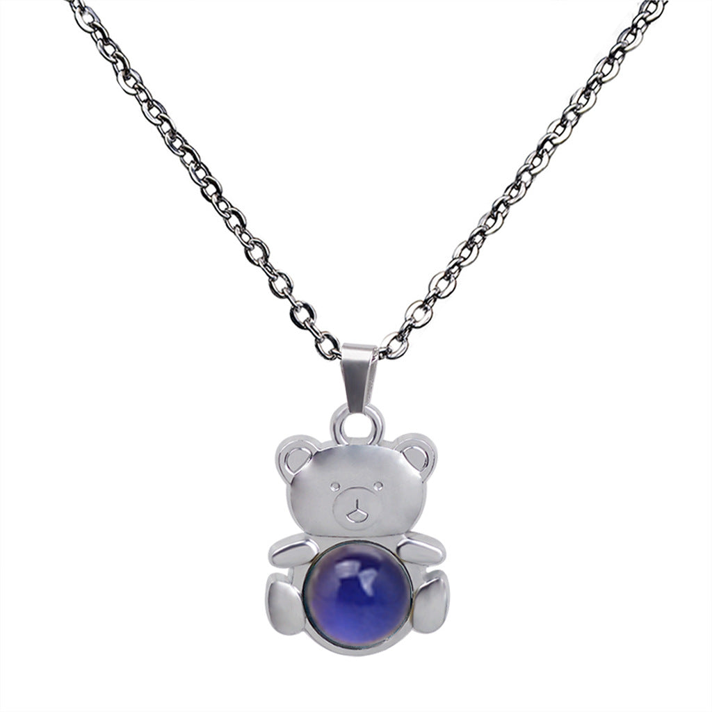 Al por mayor al por mayor la lona de la piedra preciosa de los osos al por mayor, la temperatura sensible a los collares de color de color sensible